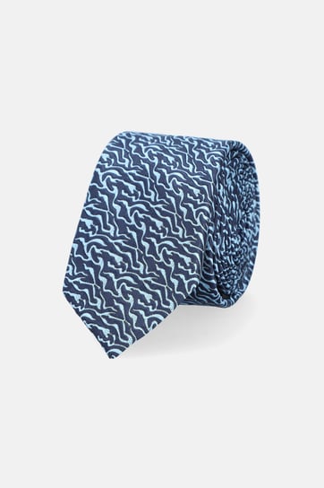 Krawat Granatowo-Niebieski Wzór Inna marka