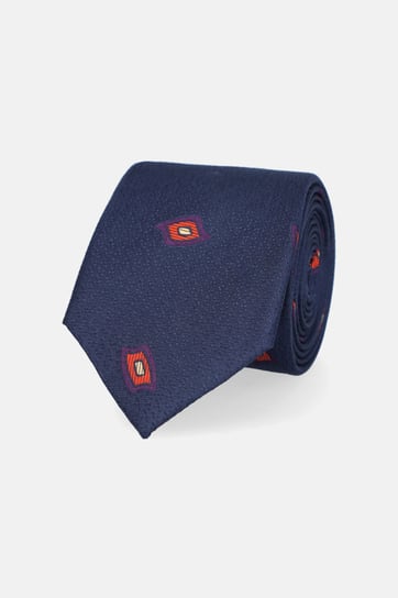 Krawat  Granatowy Jedwabny Wzór Inna marka