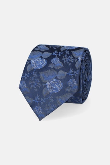 Krawat Granatowy Wzór Kwiatowy Inna marka