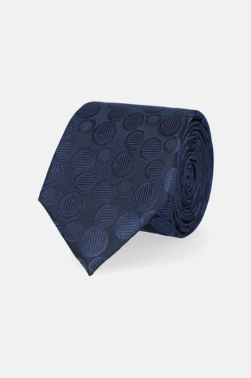Krawat Granatowy Wzór w Koła Inna marka