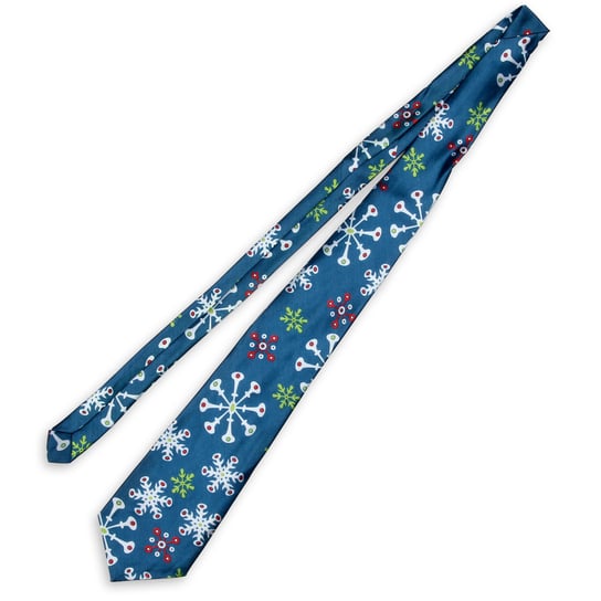 Krawat, Holly Jolly, Granatowy, Śnieżynki, 68,5 cm Empik