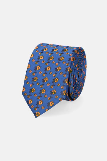 Krawat Niebieski w Kwiaty Lancerto