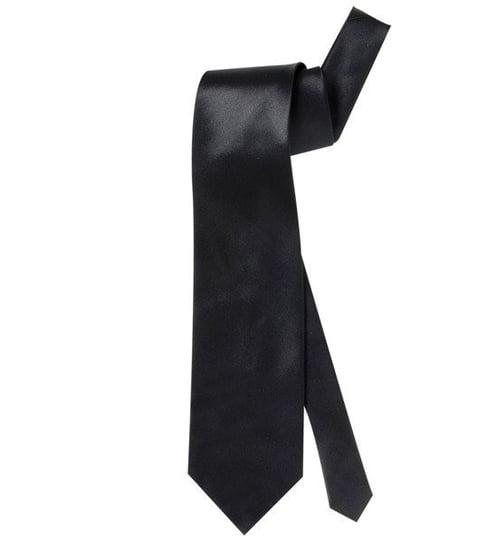 Krawat satynowy, czarny Widmann