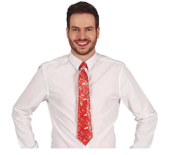 Krawat świąteczny czerwony Guirca