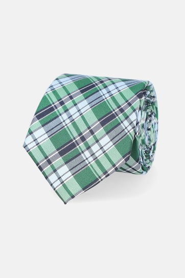 Krawat Zielony w Kratę Lancerto