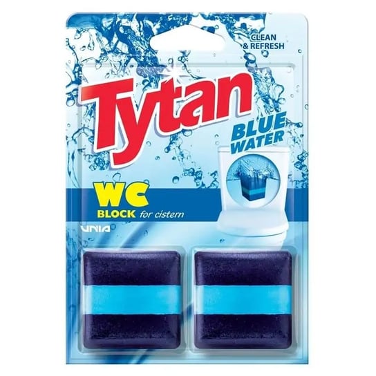 Krążek, kostka do spłuczki barwiąca wodę Tytan Blue Water 2 x 50g TYTAN
