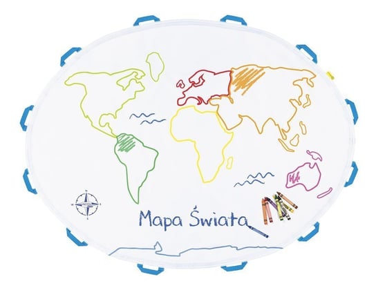 Kreatywna Mata Edukacyjna Mapa Świata AKSON (do malowania) Akson