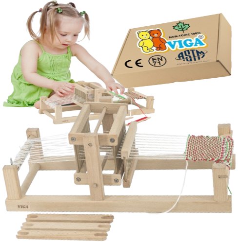 KREATYWNE ZABAWKI prace ręczne DUŻE KROSNO TKACKIE drewniane dla dzieci dziecka Viga 3+ PakaNiemowlaka