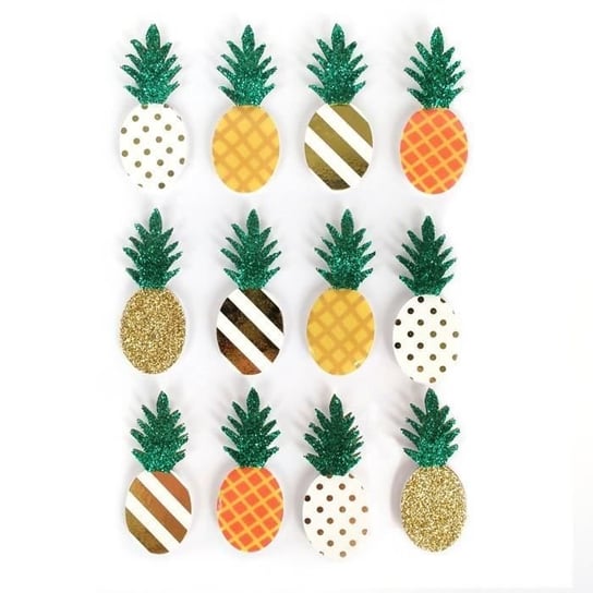 Kreatywne ziarno - 12 naklejek 3D z ananasem Inna marka