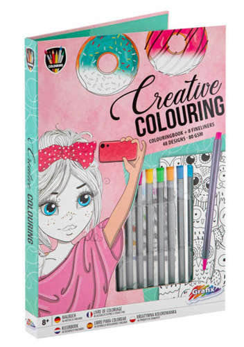 Kreatywny Zestaw Do Kolorowania Różowy 8 Kolorów Grafix