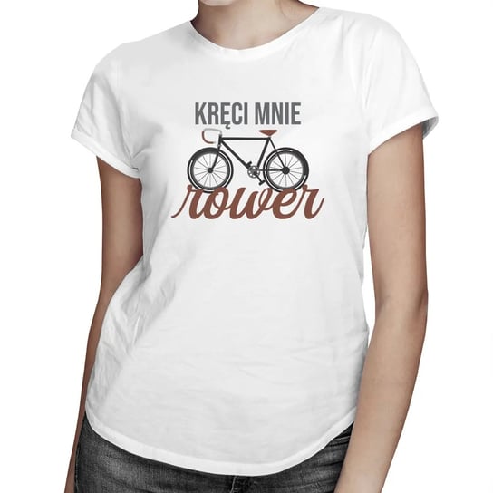 Kręci mnie rower - damska koszulka z nadrukiem Koszulkowy