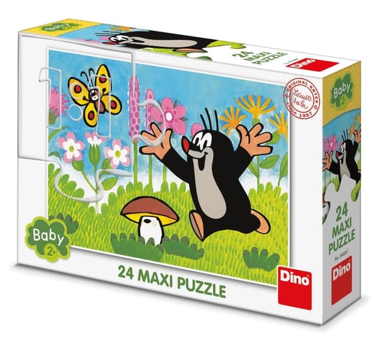 Krecik i Przyjaciele Duże puzzle Maxi 24 el. wymiary obrazka 66 x 47 cm wiek dziecka 2+ szybka wysyłka oryginalne Dino Toys