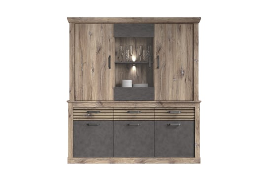 Kredens Bufetowy 2-Częściowy Portum Dąb Flagstaff/Matera 178X196X40 Cm / Home Concept Home Concept