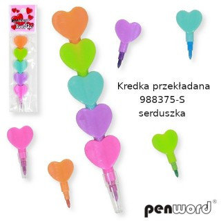 Kredka Przekładana 988375-S Serduszka Penword PENWORD