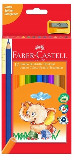 Kredki 12 Kol. Jumbo Trójkątne Tempe Faber Castell Faber-Castell