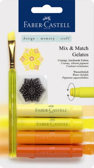Kredki akwarelowe, Gelatos, odcienie żółtego, 4 sztuki Faber-Castell