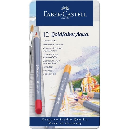 Kredki akwarelowe, Goldfaber Aqua, 12 kolorów Faber-Castell