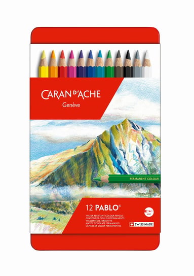 Caran D'Ache Pablo 12 Matite Colorate Professionali: Qualità Artistica Per Disegno, Colore Opaco E Mina Resistente - 2