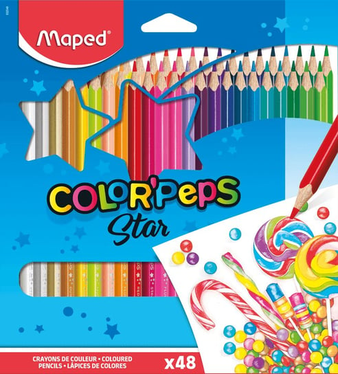 Kredki Colorpeps trójkątne, 48 kolorów MAPED Maped