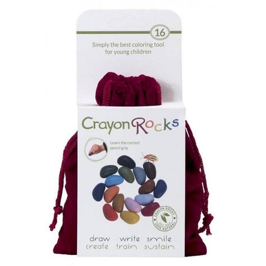 Kredki Crayon Rocks w aksamitnym woreczku - 16 kolorów Crayon Rocks