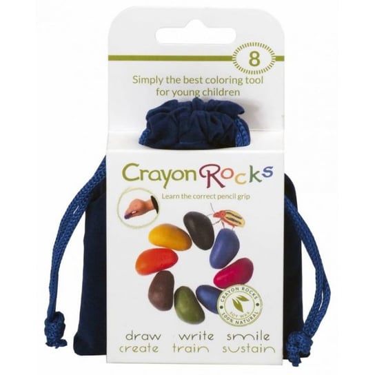 Kredki Crayon Rocks w aksamitnym woreczku - 8 kolorów Crayon Rocks