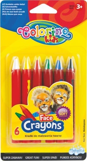 Kredki do malowania twarzy, Colorino, 6 kolorów Patio