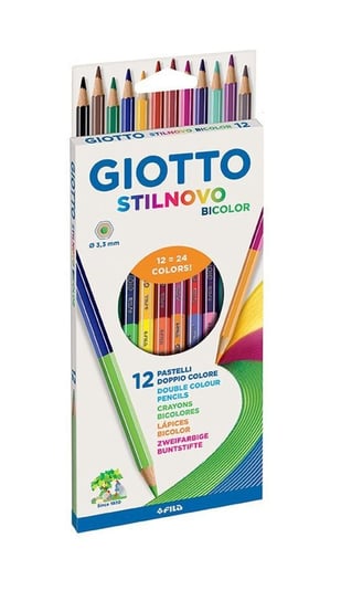 Kredki dwustronne, Giotto, 12 sztuk GIOTTO