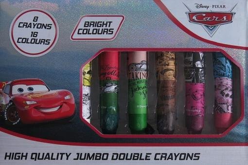 Kredki dwustronne jumbo Cars, 16 kolorów Jiri Models