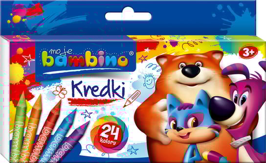 Kredki, Moje Bambino, 24 kolory, mix wzorów Bambino