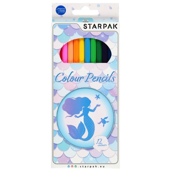 Kredki ołówkowe 12 kolorów Syrenka STARPAK 536291 Starpak