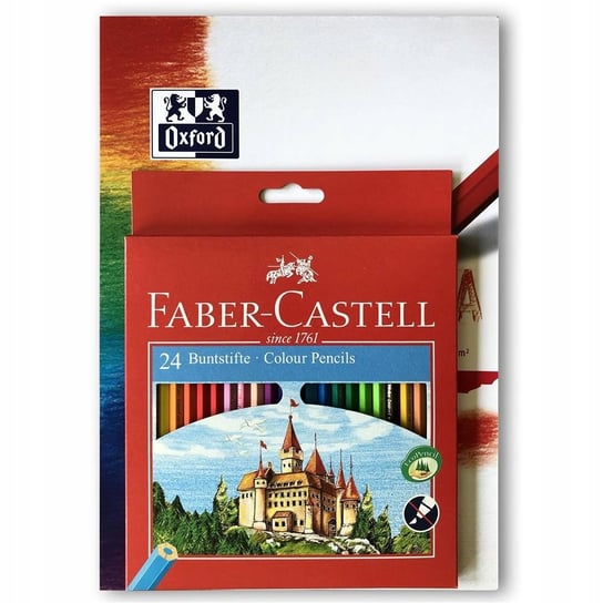 Kredki ołówkowe 24 KOL FABER-CASTELL + BLOK OXFORD Oxford