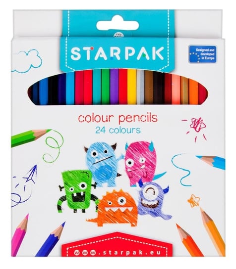 Kredki ołówkowe, 24 kolory Starpak