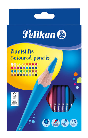 Kredki ołówkowe, 36 kolorów Pelikan