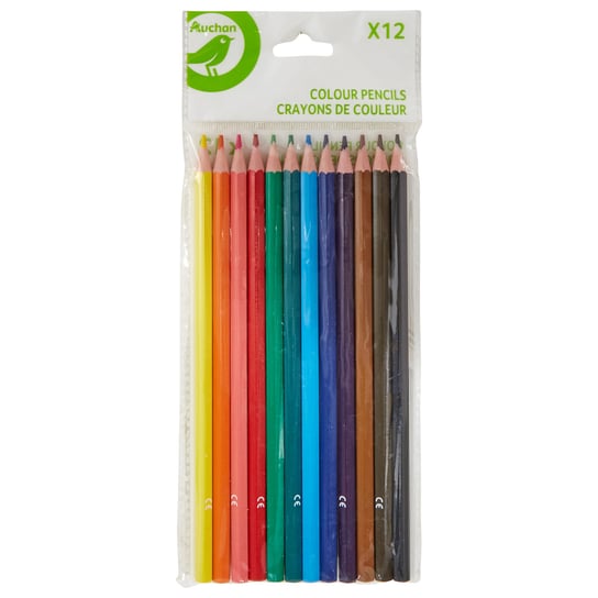 Kredki ołówkowe Auchan 12 kolorów Auchan