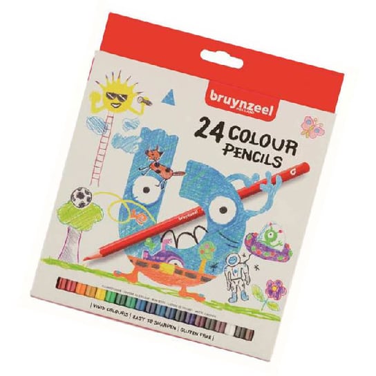 Kredki ołówkowe, Coloured Pencils, 24 kolory BRUYNZEEL