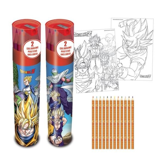 Kredki ołówkowe Dragon Ball Z Zestaw 12 kredek w tubie Kolorowanka Dragon Ball