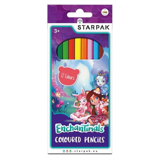 Kredki ołówkowe, Enchantimals, 12 kolorów Starpak