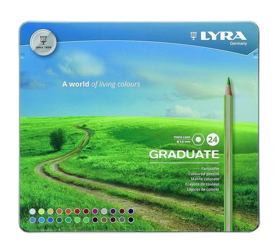 Kredki ołówkowe, Graduate Metal Box, 24 kolory Lyra