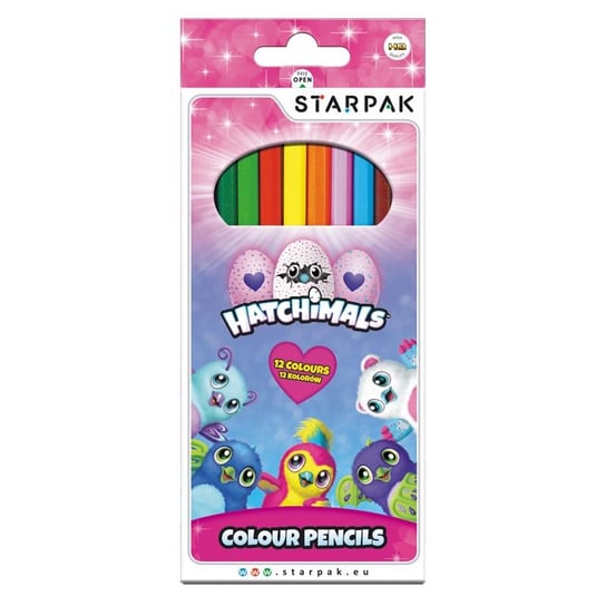 Kredki ołówkowe, Hatchimals, 12 kolorów Starpak