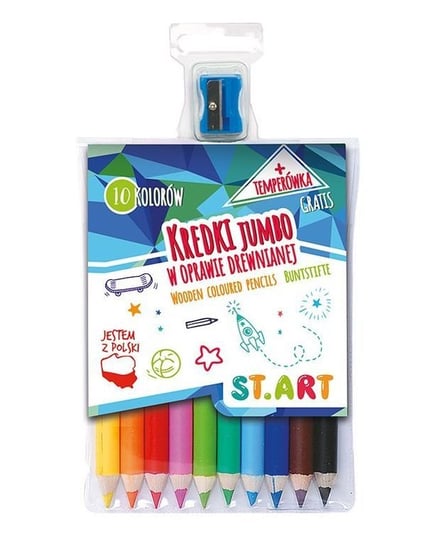 Kredki ołówkowe, Jumbo, 10 kolorów Bambino