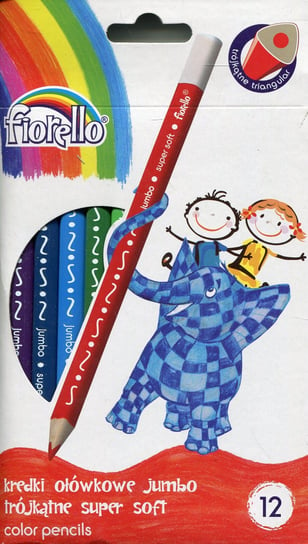 Kredki ołówkowe, Jumbo, 12 kolorów Fiorello