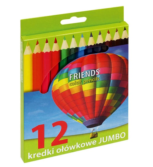 Kredki ołówkowe Jumbo, 12 kolorów Grand