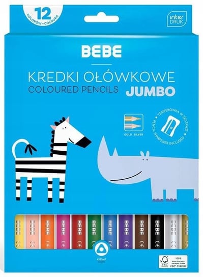 Kredki Ołówkowe Jumbo 12K Bb Kids Interdruk Interdruk