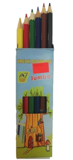 Kredki ołówkowe Jumbo, 6 kolorów A7