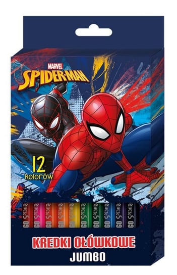Kredki ołówkowe Jumbo, Spider-Man, 12 kolorów Beniamin