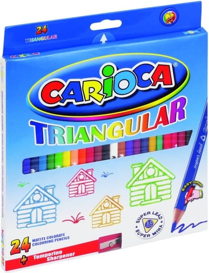 Kredki ołówkowe, Jumbo Super Soft, 24 kolory Carioca
