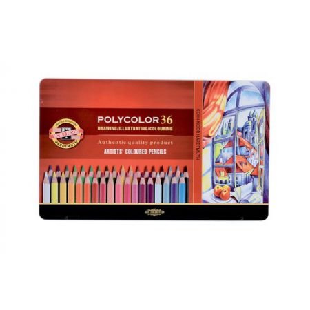 Kredki ołówkowe Koh-I-Noor, Polycolor, 36 kolorów Koh-I-Noor