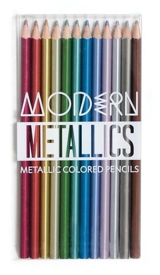 Kredki ołówkowe, metaliczne, 12 kolorów Kolorowe Baloniki