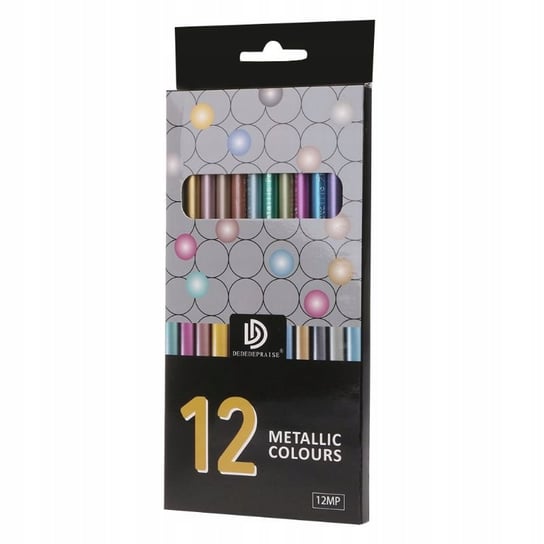 Kredki Ołówkowe Metaliczne 12 Kolorów Midex
