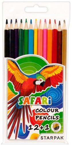 Kredki ołówkowe, Safari, 12 kolorów Starpak